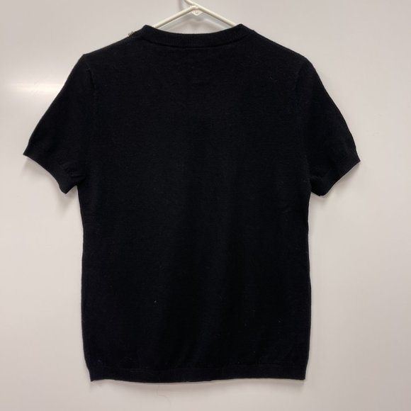 Kate Spade NWT rhinestone Wool Cashmere Peter Pan Collar Tippy Sweater Sz Large - Picture 5 of 9